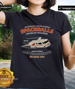 Official Spacecraft Repair Manual tee featuring Spaceballs Winnebago with wings and 'May the Schwartz be with you' design.