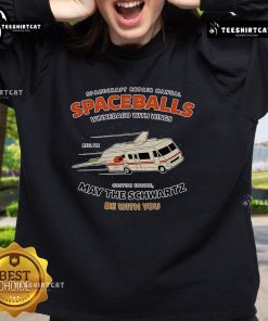 Official Spacecraft Repair Manual sweatshirt featuring Spaceballs Winnebago with wings and 'May The Schwartz Be With You' design.