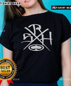 Official SRH Placas Ladies Tee featuring a stylish design, perfect for fans of the Sunrisers Hyderabad cricket team.