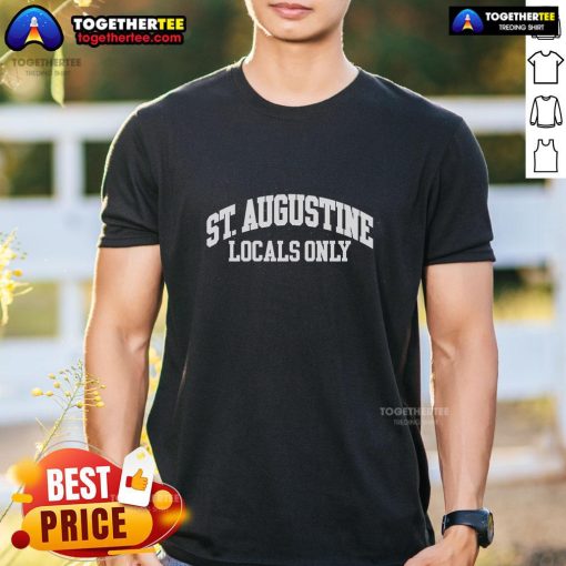 Official St. Augustine Locals Only T-Shirt featuring a vibrant design perfect for proud locals and tourists alike.