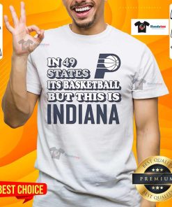 Alt Text: Official Stadium Essentials Gold Indiana Pacers Local Oasis T-Shirt featuring team logo and vibrant gold color.