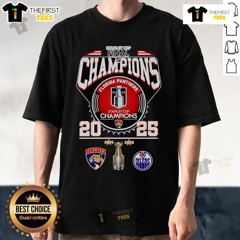 Official Stanley Cup Final Champions 2025 Florida Panthers T Shirt