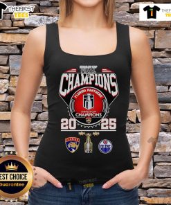 Alt Text: Official Stanley Cup Final Champions 2025 Florida Panthers tank top showcasing team logo and vibrant colors.