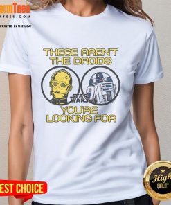 Official Star Wars 'These Aren't The Droids You're Looking For' ladies tee featuring a stylish graphic design.