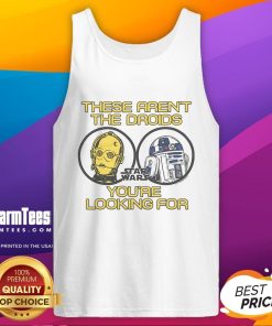 Official Star Wars 'These Aren't The Droids Youre Looking For' tank top featuring iconic movie quote design.