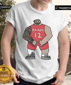 Official Steven Adams Screen Houston Rockets T-Shirt featuring vibrant graphics and team colors, perfect for fans.