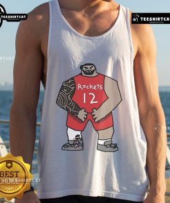 Official Steven Adams Screen Houston Rockets Tank Top featuring vibrant team colors and logo for fans and athletes.