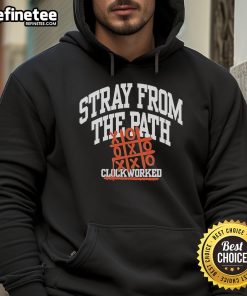 Official Stray From The Path Clockworked Hoodie in black, featuring bold logo and streetwear style, perfect for fans.