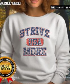 Official Strive USA More Sweatshirt in navy blue, featuring a stylish logo and comfortable fit for everyday wear.
