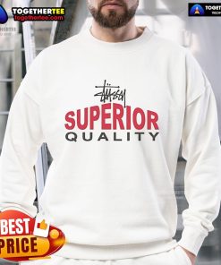 Official Stussy Superior Quality Sweatshirt in black, featuring bold logo and stylish design for a trendy streetwear look.