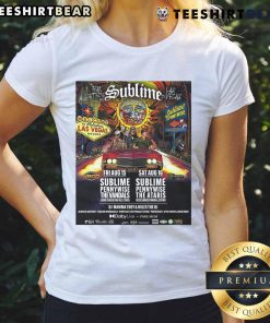 Official Sublime Ladies Tee for the Dolby Live concert in Las Vegas, August 15, 2025, featuring vibrant design and tour details.
