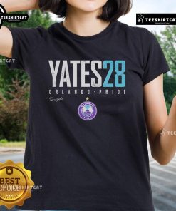 Official Summer Yates Orlando Pride Elite Ladies Tee featuring vibrant colors and stylish design for LGBTQ+ pride celebration.