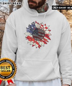 Official Sunflower American Flag hoodie for 4th of July, celebrating Merica and USA pride in stylish comfort.
