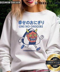 Official Sushi Monster Oni No Onigiri Sweatshirt featuring a vibrant design and cozy fit for sushi lovers.