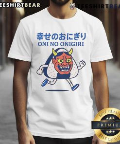 Official Sushi Monster Oni No Onigiri T-Shirt featuring a vibrant Oni design, perfect for sushi lovers and anime fans.