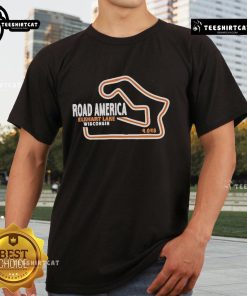 Official Sutherland Road America Elkhart Lake Wisconsin T-Shirt featuring vibrant design and logo for motorsport enthusiasts.