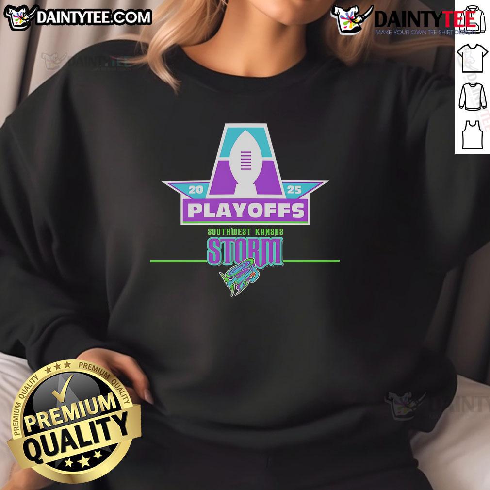 Official Sw Kansas Storm Playoffs 2025 Sweatshirt 2025 Official SW Kansas Storm Playoffs Sweatshirt featuring team logo and colors, perfect for fans and supporters.