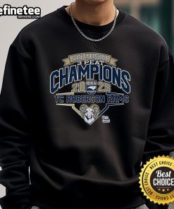 Official T.C. Roberson Rams 2025 NCHSAA 4A Baseball 3-Peat Champions Sweatshirt showcasing team pride and victory.