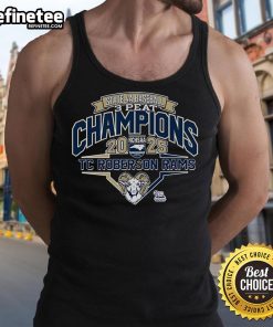 Alt Text: Official T.C. Roberson Rams 2025 NCHSAA 4A Baseball 3-Peat Champions Tank Top showcasing team pride.