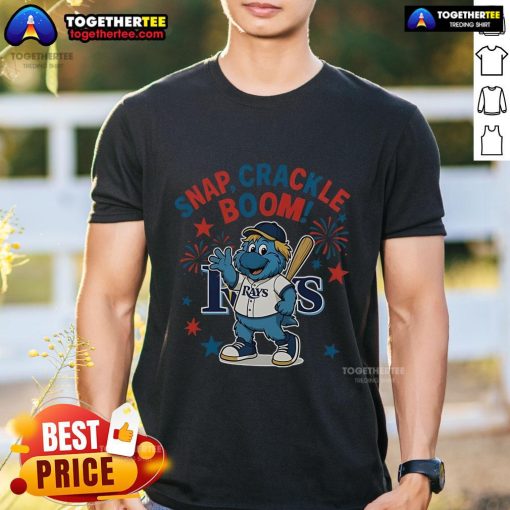 Official Tampa Bay Rays Snap Crackle Boom Independence Day T-Shirt featuring vibrant colors and patriotic design.