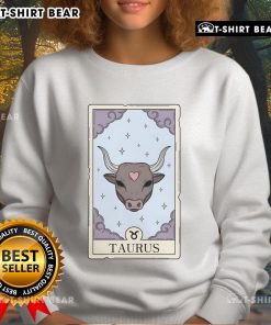 Cozy official Taurus card sweatshirt featuring zodiac design, perfect for astrology lovers and stylish casual wear.