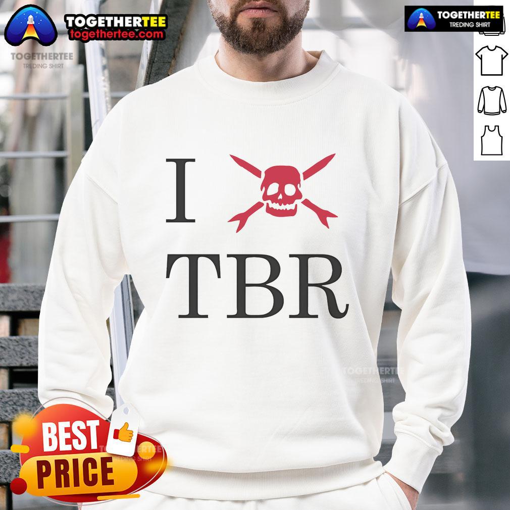Official Teenage Bottlerocket I Love Tbr Sweatshirt Alt Text: Official Teenage Bottlerocket I Love TBR sweatshirt featuring a bold logo, perfect for fans of the band.