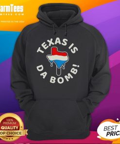 Official Texas Is Da Bomb Ice Hoodie in vibrant colors, showcasing a stylish design perfect for Texas pride.