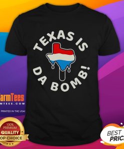 Official Texas Is Da Bomb Ice T-Shirt featuring bold graphics and vibrant colors celebrating Texas pride.