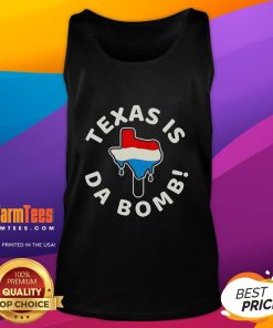 Official Texas Is Da Bomb Ice Tank Top featuring vibrant graphics and a comfortable fit, perfect for summer wear.