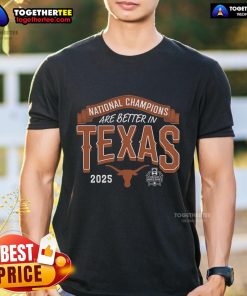 Alt Text: Official Texas Longhorns 2025 NCAA Softball Womens College World Series Champions T-Shirt in vibrant colors.