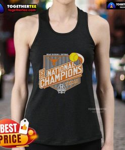 Texas Longhorns 2025 Softball National Champions Bound tank top featuring the team logo and vibrant colors.