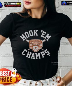 Official Texas Longhorns 2025 Softball National Champions Hook 'Em Ladies Tee showcasing team pride and victory.