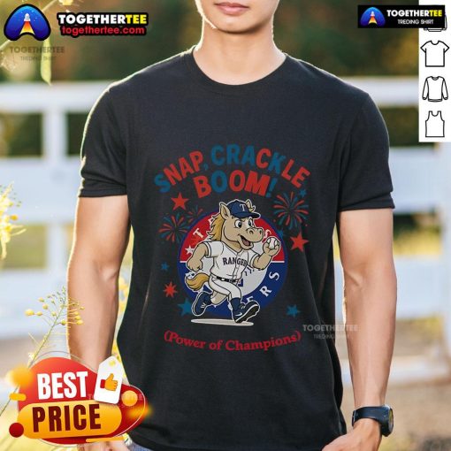 Alt Text: Official Texas Rangers Snap Crackle Boom Independence Day T-Shirt featuring vibrant graphics and festive design.