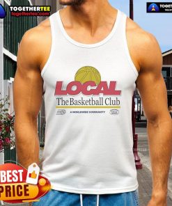 Official The Basketball Club tank top featuring a local and worldwide community design, perfect for basketball fans.