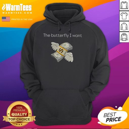 Official The Butterfly I Want Hoodie in vibrant colors, featuring a stylish butterfly graphic on a cozy fabric.