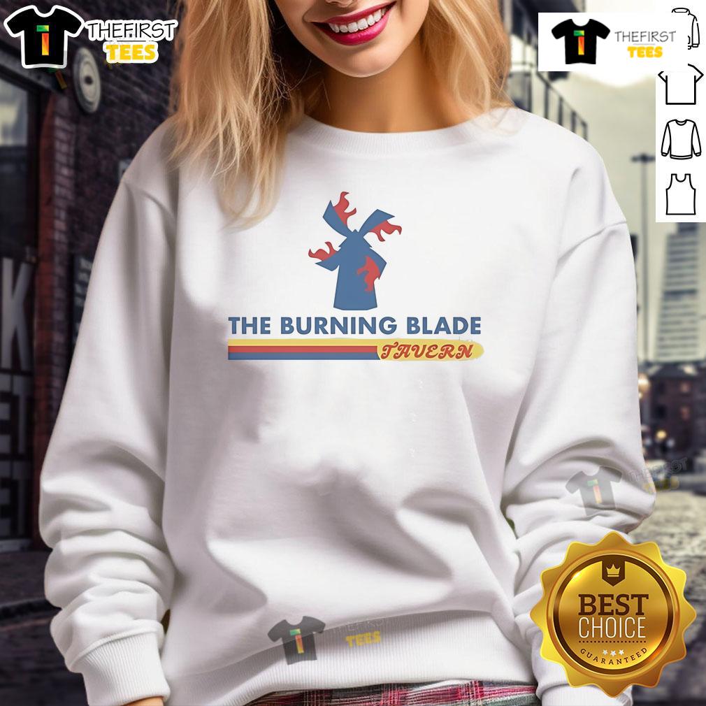 Official The Horizoneer The Burning Blade Tavern Sweatshirt Official The Horizoneer The Burning Blade Tavern sweatshirt featuring a bold design and cozy fit for fans.