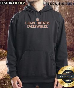 Official The Late Show With Stephen Colbert hoodie featuring 'I Have Friends Everywhere' design in vibrant colors.