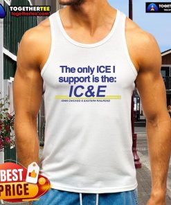 Official ICE Iowa Chicago and Eastern Railroad tank top showcasing unique design, perfect for fans and railroad enthusiasts.