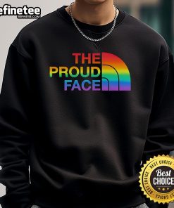 Official Pride LGBT sweatshirt featuring a proud face design, perfect for showing support during Pride events.