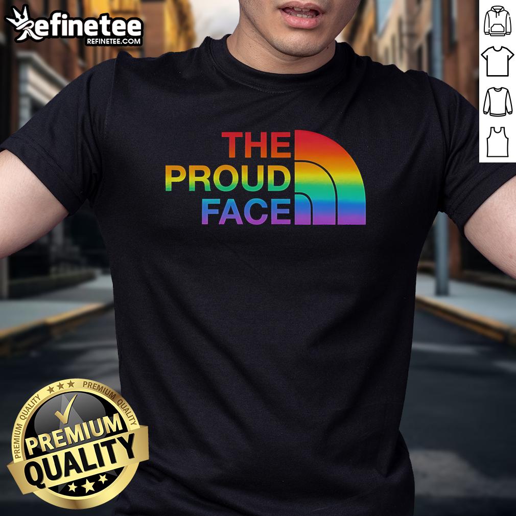 Official The Proud Face Pride Lgbt T Shirt Official The Proud Face Pride LGBT T-Shirt featuring vibrant rainbow colors and a bold, inclusive design.