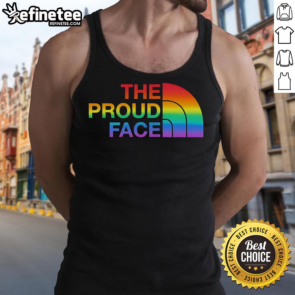 Official The Proud Face Pride Lgbt Tank Top Official The Proud Face Pride LGBT Tank Top featuring vibrant rainbow colors and a bold pride message for LGBTQ+ support.
