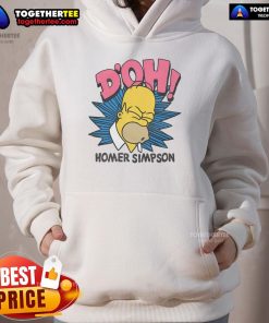 Official The Simpsons Homer Simpson Doh Hoodie featuring vibrant graphics of Homer Simpson and iconic 'Doh!' expression.