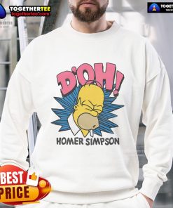 Alt Text: Official The Simpsons Homer Simpson Doh Sweatshirt featuring classic cartoon character in vibrant colors.