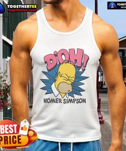 Official The Simpsons Homer Simpson Doh tank top featuring iconic character design, perfect for fans and casual wear.