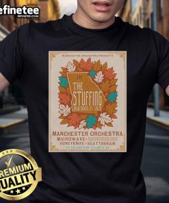 Alt Text: Official The Stuffing XV November 21, 2025 poster t-shirt design featuring vibrant graphics and event details.