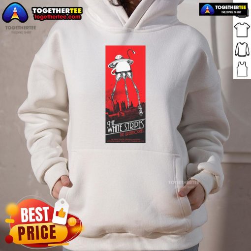 Official White Stripes hoodie from the Greek Theatre concert in Berkeley, CA, August 12, 2025.