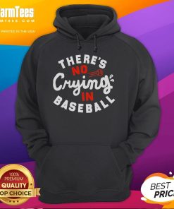 Official There's No Crying in Baseball Hoodie featuring a bold graphic, perfect for fans and casual wear.
