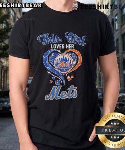 Official This Girl Loves Her New York Mets T-Shirt in bright blue, featuring a bold Mets logo and stylish design.
