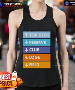 Alt Text: Official Top Deck Reserver Club Logo Field Tank Top featuring a stylish design for casual wear.