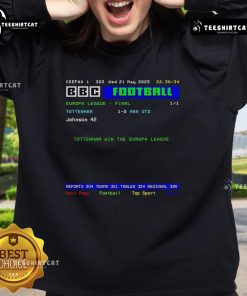 Alt Text: Official Tottenham Hotspur Football sweatshirt celebrating their Europa League 2025 victory, featuring club logo and colors.